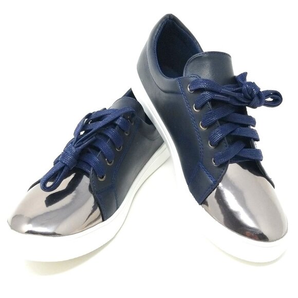 Forever Young Shoes - Women's Fashion Lace Up Walking Shoes, SN-2810, Navy, Size 7